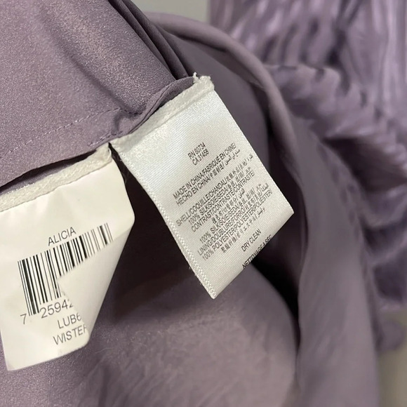 BCBGMAXAZRIA ALICIA WISTERIA SILK STRAPLESS GOWN LUB6D989/L53 SIZE 2 - Picture 5 of 5